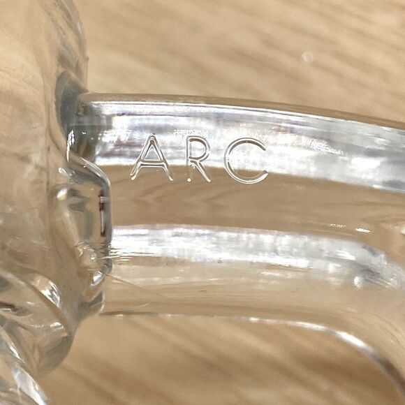 VINTAGE 1940s ARC FRANCE REFRIGERATOR CLEAR GLASS MILK,JUICE,WATER PITCHER - Picture 9 of 9